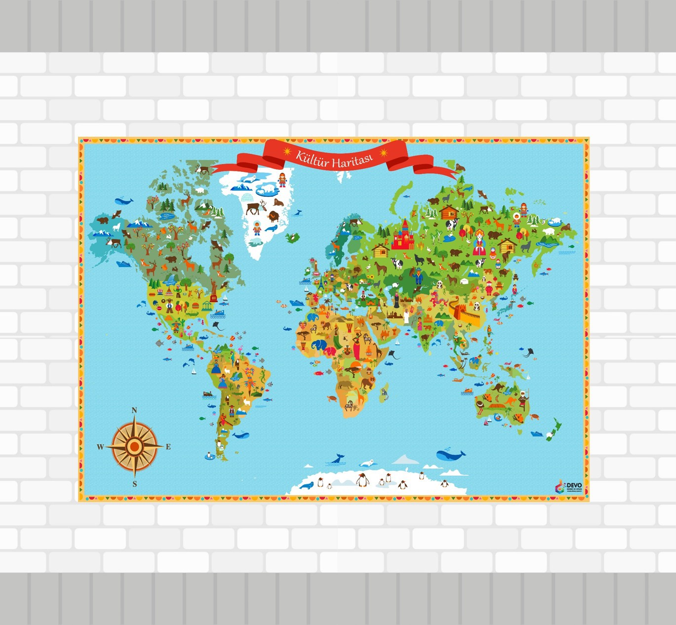 Kultur Haritasi Poster Ve Duvar Giydirme Devo Dergi Ve Oyun