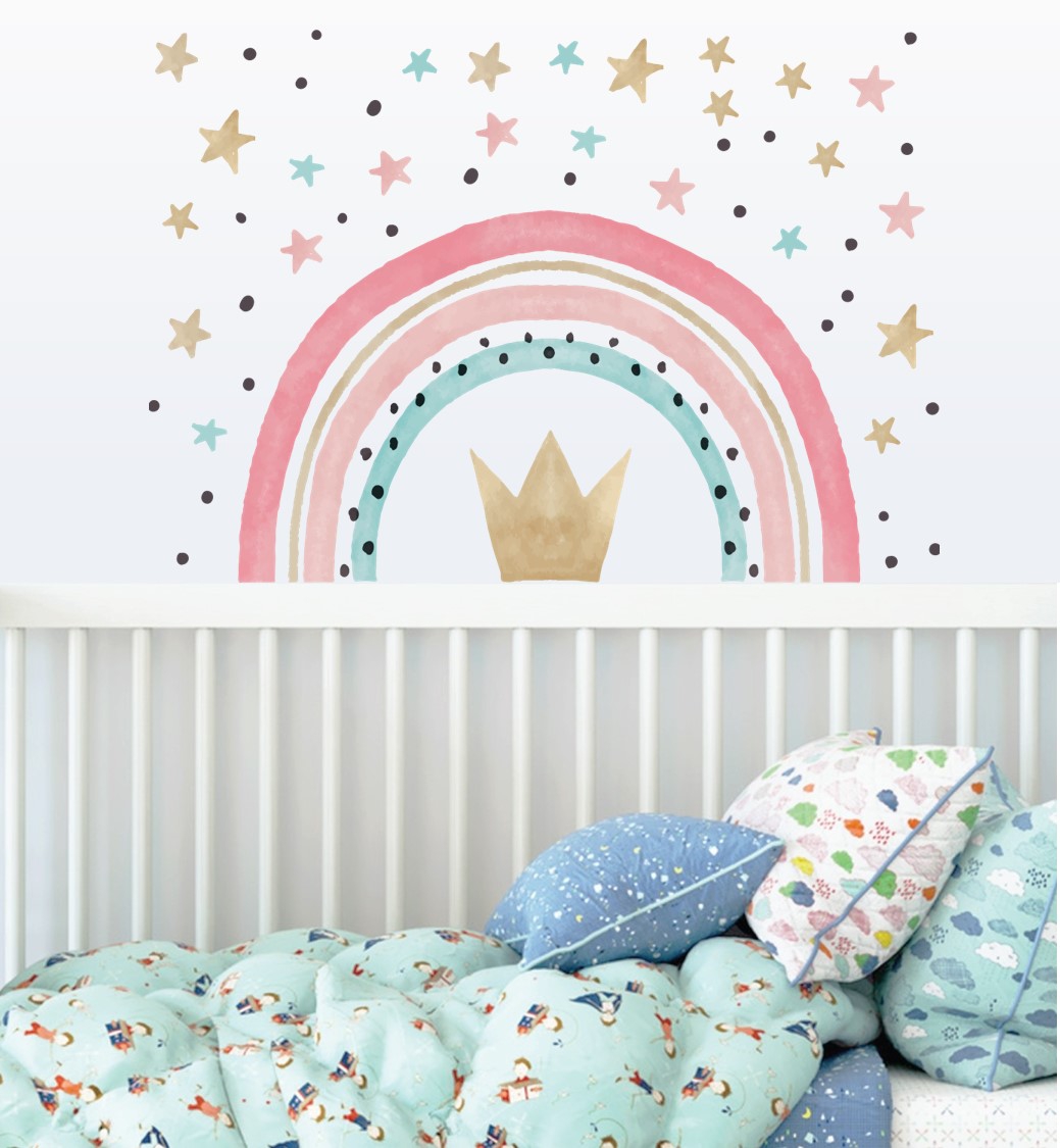 Gökkuşağı Şeffaf Duvar Sticker