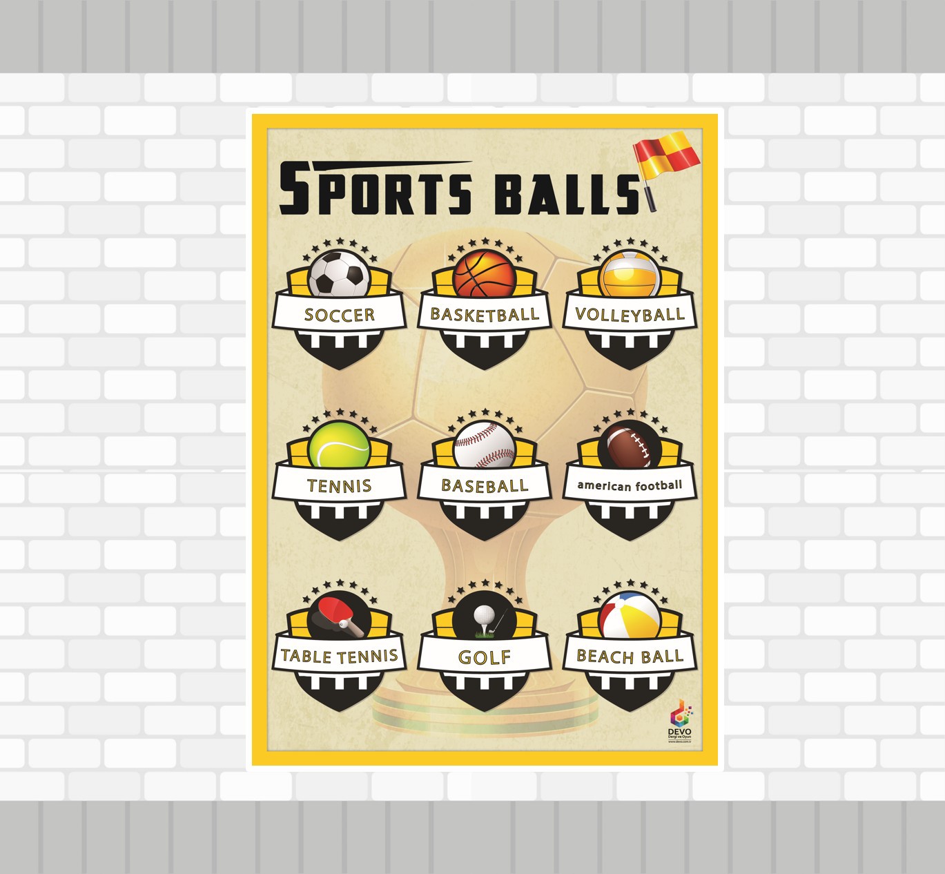Sports Balls Poster - Topla Oynanan Sporlar Posteri