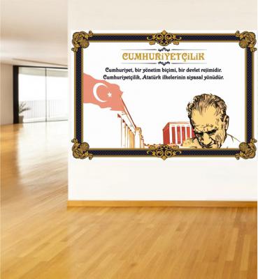 Atatürk İlke ve İnkılapları Cumhuriyetçilik Poster ve Duvar Giydirme