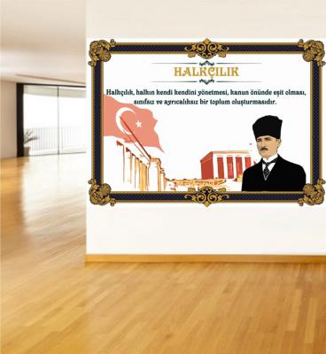 Atatürk İlke ve İnkılapları Halkçılık Poster ve Duvar Giydirme
