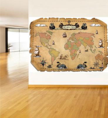 Fantastik Tarihi Dünya Haritası Poster ve Duvar Giydirme