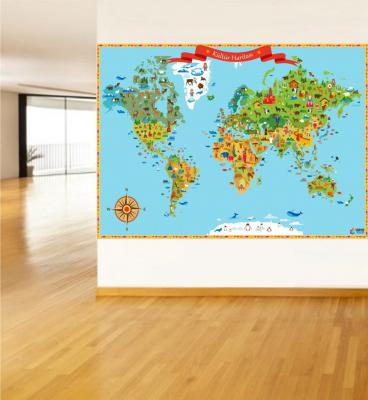 Kültür Haritası Poster ve Duvar Giydirme