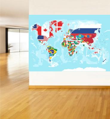 Ülke Bayrakları Dünya Haritası